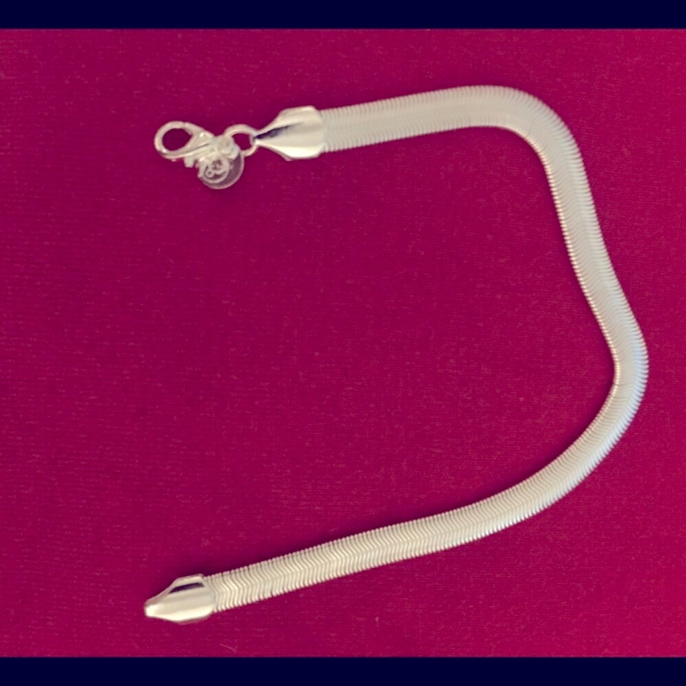 NEW!🪱 7” SNAKE STERLING SILVER BRACELET - Picture 2 of 6